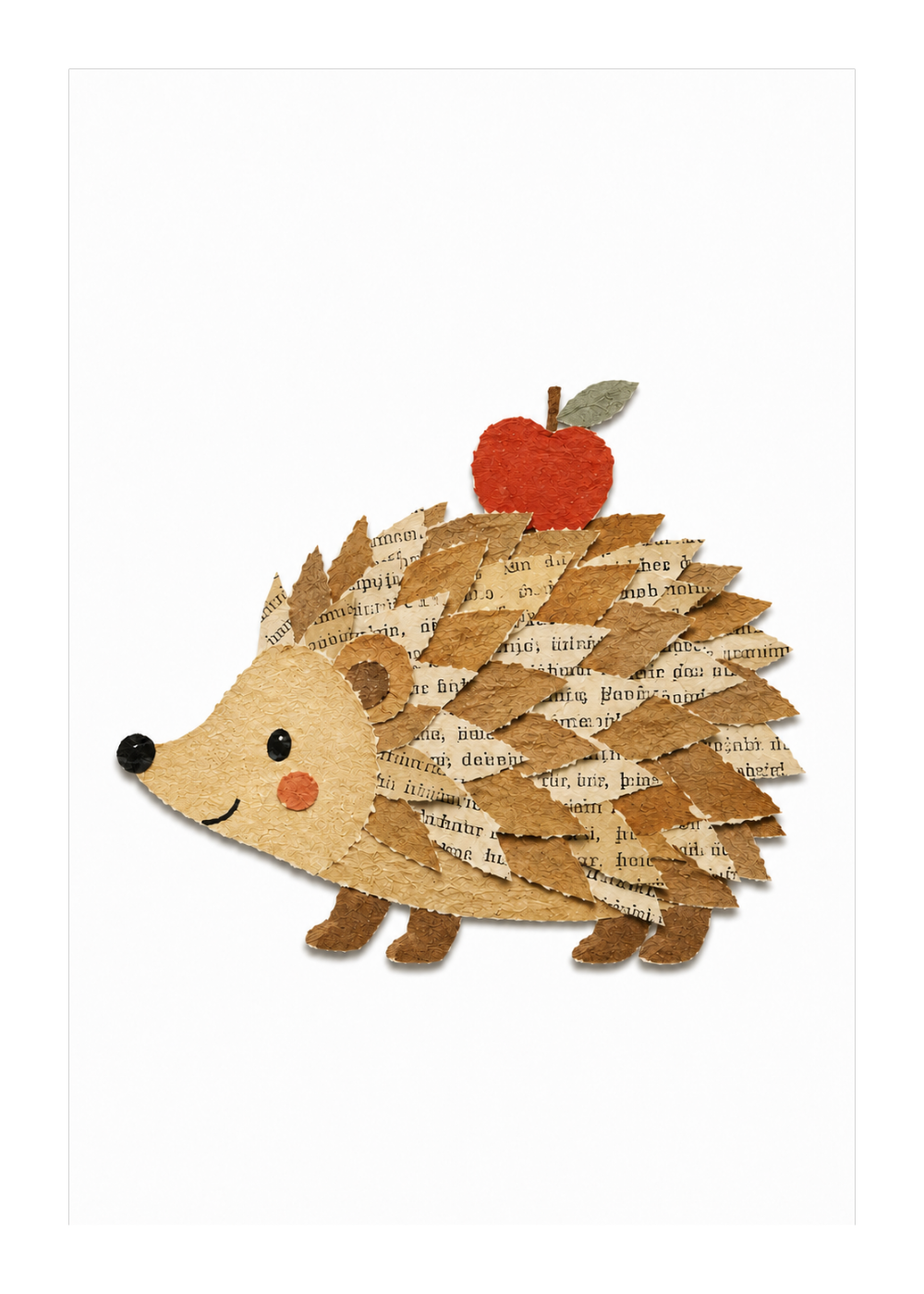 Papier-Collage Igel