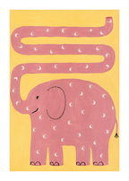 Kringeltiere Poster Elefant