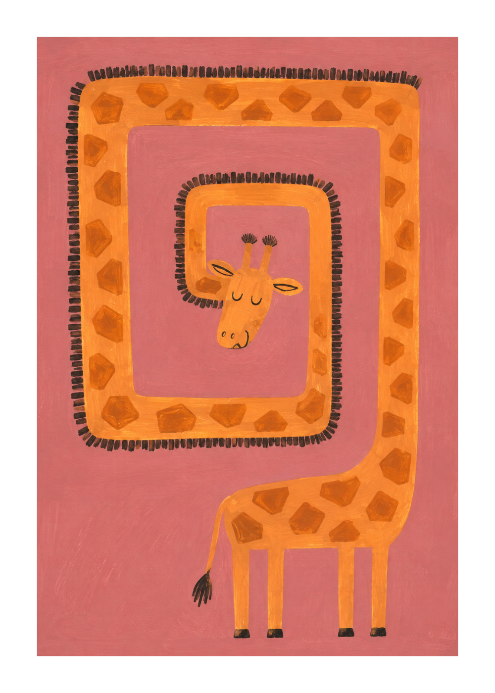 Kringeltiere Poster Giraffe