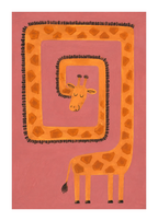Kringeltiere Poster Giraffe
