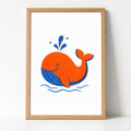 Wal Riso-Druck Poster – Mockup: Poster gerahmt an der Wand